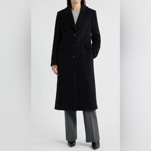 Fleurette Holland Black Wool Coat Size 10